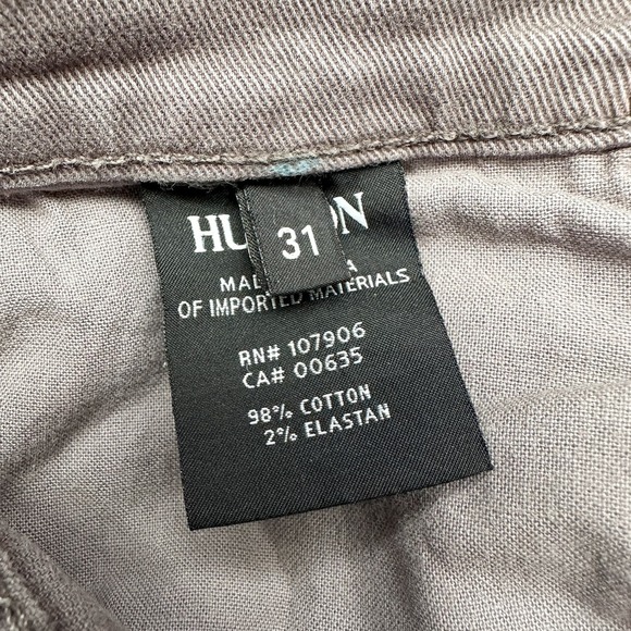 Hudson Byron Five Pocket Gray Straight Leg Button Fly Men's Jeans Size 31 - Picture 8 of 10